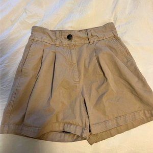 ARITZIA THE GROUP BABATON TAN PLEATED SHORTS SIZE 4